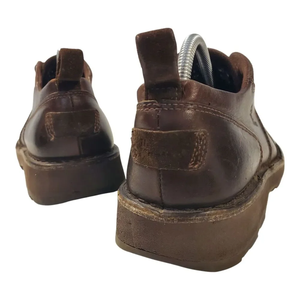DR. MARTENS Shoes 2B89 Mens Size 9 Brown Leather Oxford Casual Dress Y2K 90s